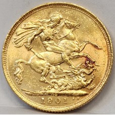 AUSTRALIA 1901 . ONE 1 SOVEREIGN . SYDNEY . GOLD